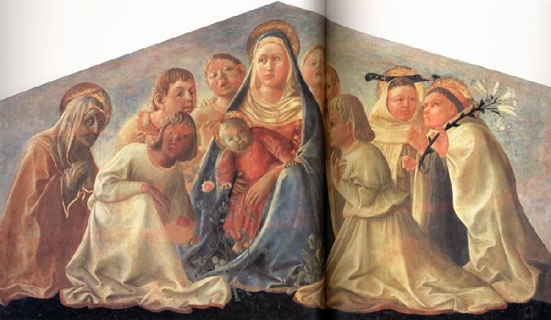 Fra Filippo Lippi Madonna of Humility with Angels and Carmelite Saints